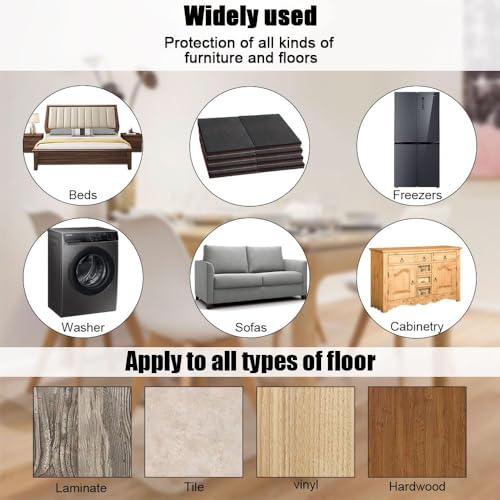Non Slip Furniture Pads, 8pcs 75 mm Furniture Grippers Rubber Feet Floor Protectors, Premium Adhesive Anti Slip Pad for Keep Heavy Duty Furniture in Place and Protect Floor from Scratches…