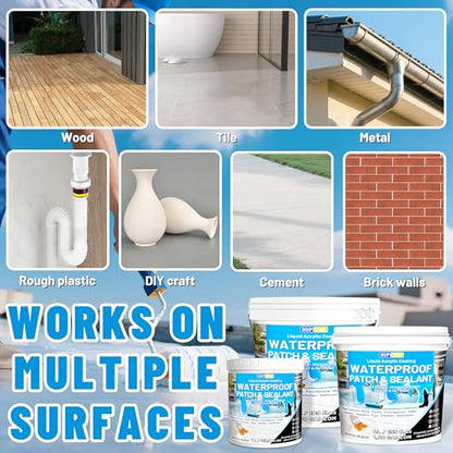 Hupeyna Liquid Waterproof Sealant, Invisible Water Proof Agent, Anti-Leakage Repairing Transparent Waterproof Coating, Indoor and Outdoor Water-Based Waterproofing Glue 1L