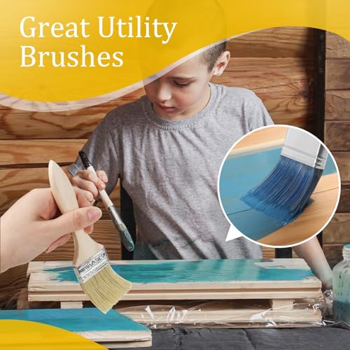 48 Pack 2 Inch Paint Brushes, All-Purpose Chip Brush Set for Painting, Stains, Varnishes, Epoxy, Glue, Crafts, Walls & Wood Furniture