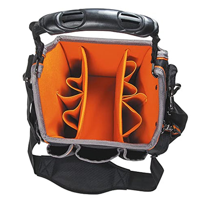 Klein Tools 554158-14 Tool Bag, Tradesman Pro Tote with 20 Pockets Made of 1680d Ballistic Weave and a Fully Molded Bottom, 8-Inch - size: 8-Inch Tote