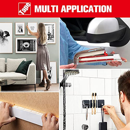 HitLights Double Sided Tape Heavy Duty 100FT, Waterproof Strong Mounting Adhesive Tape for Walls, Car, Home Decor, Office Decor (100FT x 0.39IN) - size: 100FT (1 Pack)