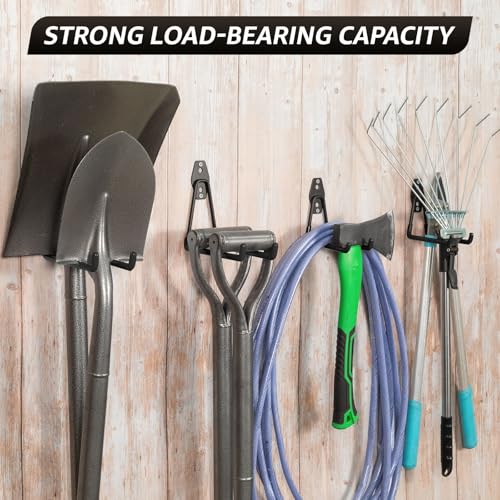 20 Pack Garage Hooks, Heavy Duty Steel Wall Mount Utility Hangers with Anti-Slip Coating for Hanging Bikes, Ladders, Power Tools, and Garden Equipment - color: 20 Pack Black