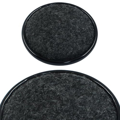 8Pcs Felt Furniture Sliders Reusable Carpet Base Furniture Cups,Moving Pads Sliders to Protect Hardwood (Round, 2.5 inch Dia, Black/Gray) - size: Round, 2.5 inch Dia