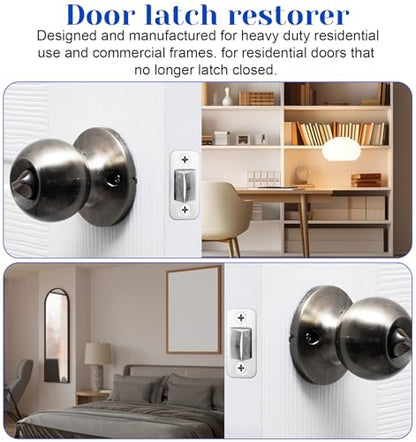 2 Pack Door Lock Plate, 1" x 2 1/4" Strike Plates for Exterior Doors, Heavy Duty Metal Door Backplate for Deadbolt & Latch, Easy Install