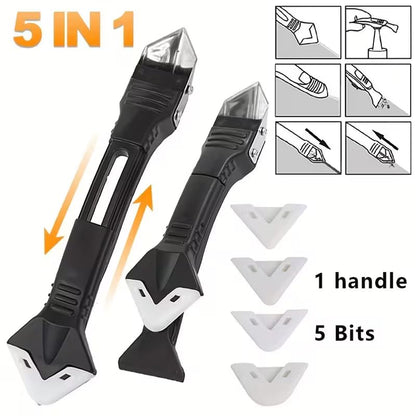 Silicone Caulking Tools-3 in 1 Sealant Finishing Tool Grout Remove Scraper Caulk Remover Glass Glue Angle Scraper for Bathroom,Kitchen,Floor,Window,Sink Joint,Frames Seal(9pcs/set)