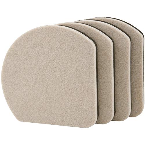 Super Sliders 5" Slide & Hide Reusable Furniture Sliders for Hard Surfaces, Anti-Slip Protective Furniture Moving Pads for Beds, Sofas, Dressers, Set of 4, Beige - size: 5 Inch, style: For Hardwood