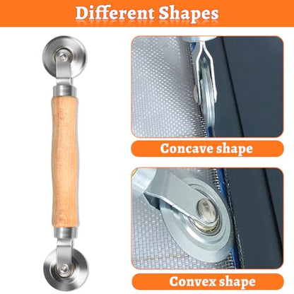 Screen Repair Tool,Window Roller,Spline Installer,9 in 1 Window Installation Tool,Screen Mouse Spline Roller for Installing & Replacing Window Patio Sliding Door (9 in 1) - size: 9 IN 1