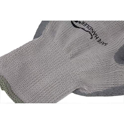 SAFE HANDLER Ultra Stretch Grip Gloves | Latex Crinkle Coated Grip, Thick Lining, Comfort & Flexibility, Grey, OSFM, 1 pair (2 gloves) - color: Grey