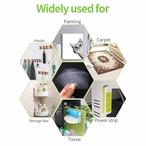 50PCS Double Sided Adhesive Pads for Mounting, 2.36in Two Sided Pre-Cut Square Tape, Sticky Tack Double Sided Tape for Walls Hanging, 2 Sided Nano Wall Mount Heavy Duty Removable Clear 60mm - size: 50pcs 2.36inch X 2.36inch