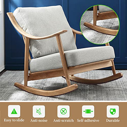 Felt Strips 20Pieces Pack 1/2x 6 Inches Self Adhesive Black Furniture Felt Strips Anti Scratch Heavy Duty 3mm Floor Protector for Rocking Chair for Hardwood Floor - size: 20 Strips 1/2x6 inch
