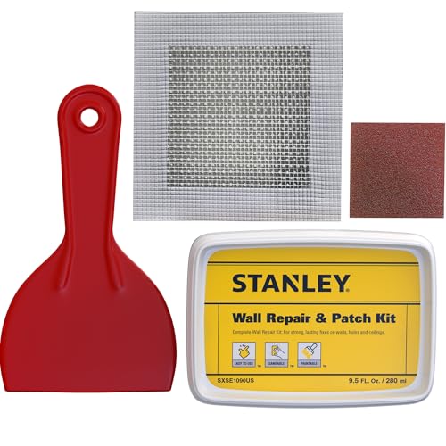 Stanley S 552 Drywall Patch Repair Kit -1x9.5 Fl Oz., Complete Drywall Patch Solution for Home DIY, Includes Wall Hole Filler, Spackle Wall Repair and Putty Hole Repair - 1 Pack - size: 1 Pack