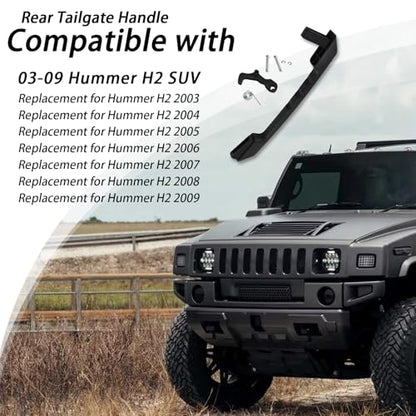 XTPTFABS 15135441 Rear Tailgate Handle Repair Kit Compatible withHummer H2 SUV 2003 2004 2005 2006 2007 2008 2009(Black Rear Liftgate Latch Handle Repair Kit)