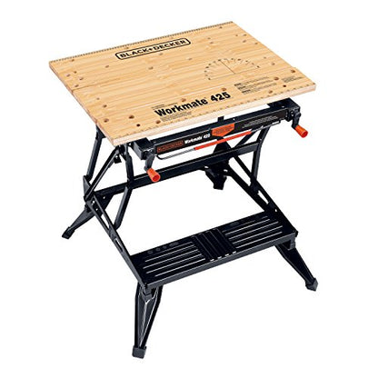 BLACK+DECKER Portable Workbench, Project Center and Vise with IRWIN QUICK-GRIP Clamps, One-Handed, Mini Bar, 6-Inch, 4-Pack (WM425-A & 1964758) - style: w/ 4pk Clamps