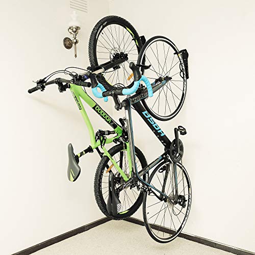 BikeHand Bike Wall Hanger - Heavy Duty Vertical Bicycle Wall Hook Mount Holder Rack for Garage Shed Indoor Storage - Fits MTB & Road Bikes (PACK 2) - size: PACK 2