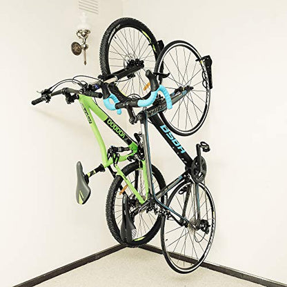 BikeHand Bike Wall Hanger - Heavy Duty Vertical Bicycle Wall Hook Mount Holder Rack for Garage Shed Indoor Storage - Fits MTB & Road Bikes (PACK 2) - size: PACK 2