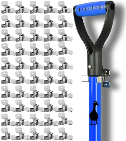 Black Duck Brand 50 Pack Spring Grip Mop and Broom Holder for Shovel, Rake, Broom, Mop Holder, Etc. (50 Pack) - color: 50 Pack
