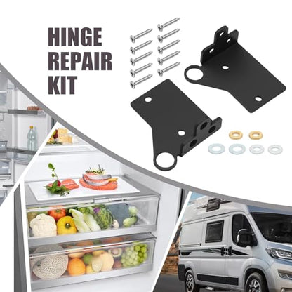 2 Sets RV Refrigerator Door Hinge Repair Kit, Includes Washers and Screws, Replacement for Norcold Polar Series N7X N7LX NALX N8X NA8X NA8LX and More
