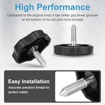 2 PCS Soft Top Window Frame Knob Screws Bolts Door Surround Knobs with Pin Compatible with for 2007-2018 Jeep Wrangler JK JKU - size: Short 2 PCS