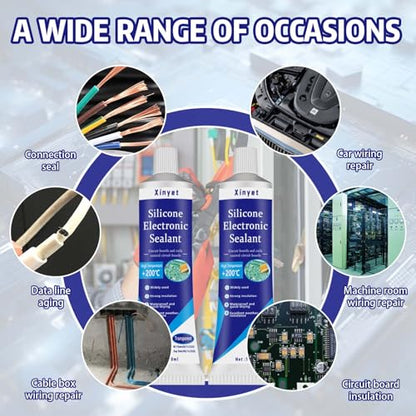 100ml Electronic Silicone Adhesive Sealant, Conformal Coating for Electronics, Transparent Insulating Sealant, Waterproof for Circuit Boards, Appliance Control Boards, LED Lamps