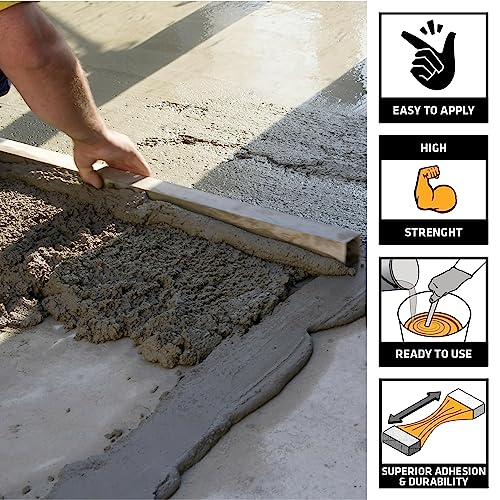SIKA - SikaLatex R - Concrete Adhesive Glue, White - Admix for Portland-Cement Mortar/Concrete - Resistant to Freezing and thawing Damage - 1-Gallon (Pack of 2) - size: 128 Fl Oz (Pack of 2)