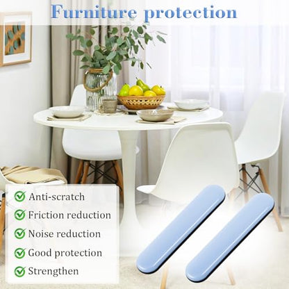 Molain 8 Pcs Furniture Slider Gliders, Self-Adhesive Rectangle Furniture Movers Sliders for Carpet Floor Protector Pads Furnitures Moving Pads for Chair Table Desk Sofa Couch