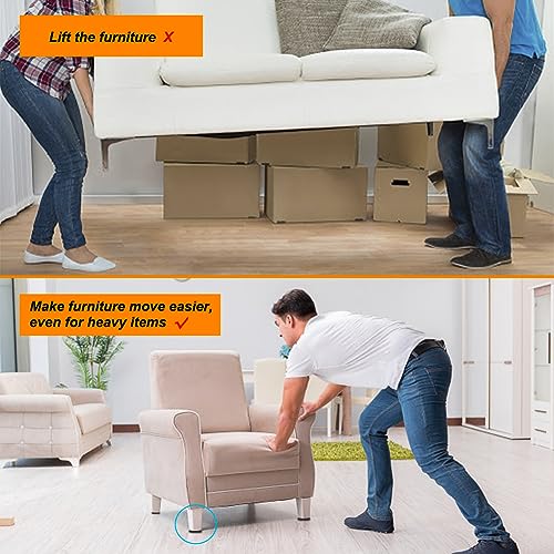 Furniture Sliders, 12pcs Furniture Movers 2 Inch Heavy Duty Moving Pads Self Adhesive Chair Gliders for Carpet and Hardwood Floors(Brown) - size: 12pcs 2" Brown