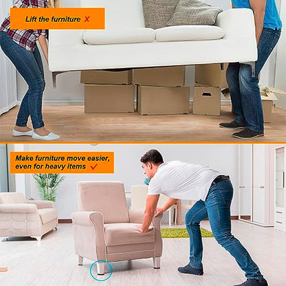 Furniture Sliders, 12pcs Furniture Movers 2 Inch Heavy Duty Moving Pads Self Adhesive Chair Gliders for Carpet and Hardwood Floors(Brown) - size: 12pcs 2" Brown