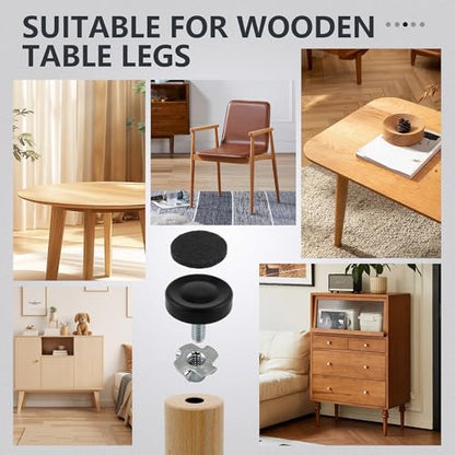14pcs 1/4” Thread Furniture Leveling Feet, Adjustable Furniture Levelers Feet with T-nuts for Tables Cabinets Chairs Stool Legs Adjusting - color: With Screws