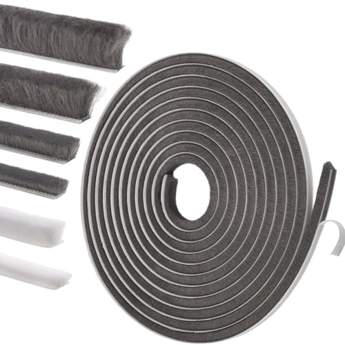 Self-Adhesive Weather Stripping Seal for Doors & Windows – Soundproof Insulation Gap Filler for Sliding, Exterior, Front, and Jamb Frames – 0.35" x 0.35" x 16.5 ft, Gray - color: Gray, size: 0.35" x 0.35" x 16.5 ft