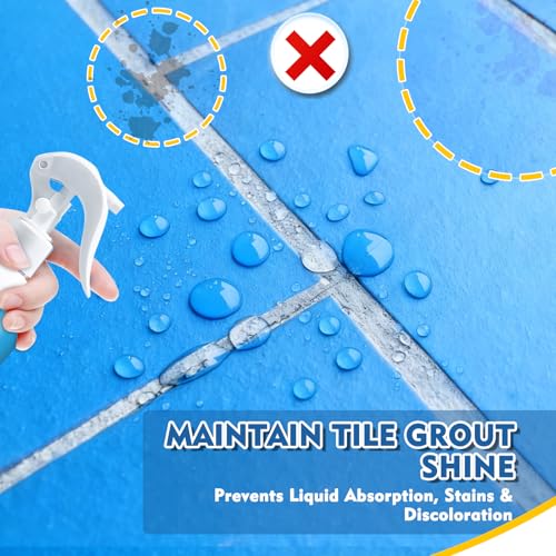 Grout Sealer, Waterproof Grout Sealer for Shower Tile, Clear Grout and Tile Sealer Spray, Long Lasting Shower Sealant for Floor, Bathroom, Stone, Marble, Indoor and Outdoor (200ml)