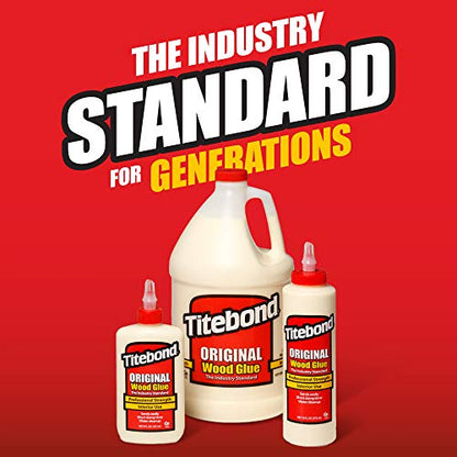 Titebond Original Wood Glue 5062, Industry Standard for Woodworking, Furniture Repair/Assembly, Construction, Home Repair or Modeling, 4 oz (Pack of 2) - size: 4 Ounce (Pack of 2)