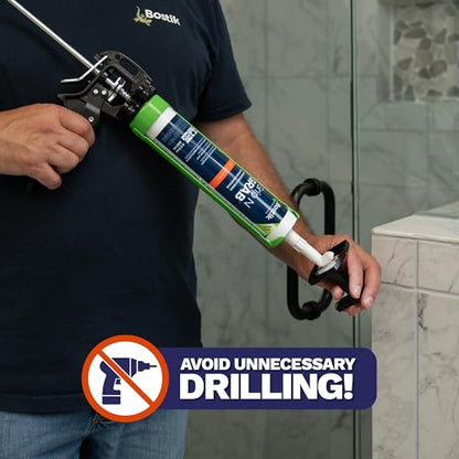BOSTIK Grip n Grab 9.5oz Instant Grab Premium Heavy Duty Adhesive Glue | Professional Grade | Internal External Waterproof Low Odor Fast Cure | Wood Concrete Drywall Metal & More | 1 Cartridge