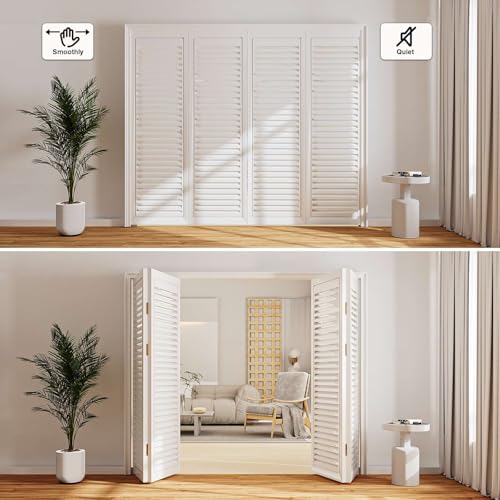 Bifold Door Hardware Kit, 48-Inch Bi-fold Closet Door Track Kit Bifold Closet Door Hardware Kit Folding Door Hardware Repair Replacement Tool Kit - size: 48 Inch Track