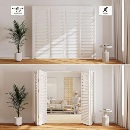 Bifold Door Hardware Kit, 48-Inch Bi-fold Closet Door Track Kit Bifold Closet Door Hardware Kit Folding Door Hardware Repair Replacement Tool Kit - size: 48 Inch Track