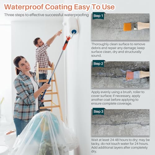 1 Quart (32oz) Invisible Waterproof Agent, Transparent Waterproof Coating for Roof Repair, Walls, Window, Bathroom, Kitchen, Water-Based Clear Sealant, Indoor & Outdoor Water Proof Coating Sealant - style: 32 OZ