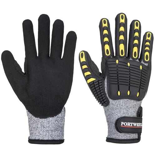 Portwest Anti Impact Cut Resistant Glv Ressistant Safety Work Protection Maximum Abrasion ANSI 105, 3 XL - size: 3 XL
