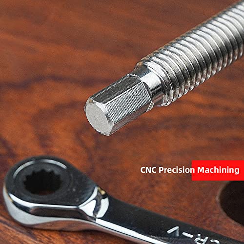 Adjustable Workbench Bench Dog Screw Clamp Fits 3/4 Inch Dog Holes Stainless Steel Brass Adjustable Stop for Woodworking (19mm)