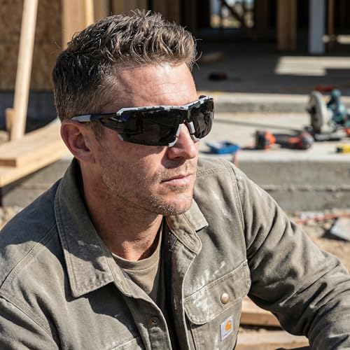 UKNOW Safety Glasses - Anti Fog Wraparound Lenses - Removable Foam Gasket - ANSI Z87.1 Protective Eyewear - Impact Resistant - color: Gray With Smoke Lens