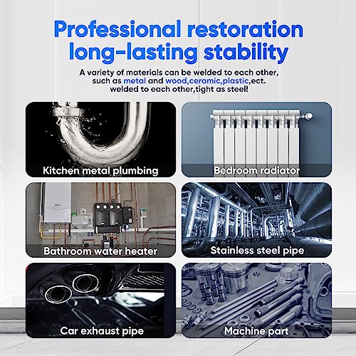 Metal Glue, 1.76 oz Automotive Glue Heavy Duty Waterproof, Weld Fill Cast Plastic, Wood, Ceramic, Stainless Steel, Cement, Outdoor Fence Repair, High Temperature Resistant (3 pcs) - size: 30min 3pcs