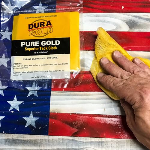 Dura-Gold - Pure Gold Superior Tack Cloth (Case of 144) Woodworking, Automotive Paint, Tack Cloth Autobody Painting, Painters Cloths, Dust Rags, Stain Rags, Wood Staining Pads, Tac Cloths, Tacky Towel - size: 12 Count (Pack of 12)
