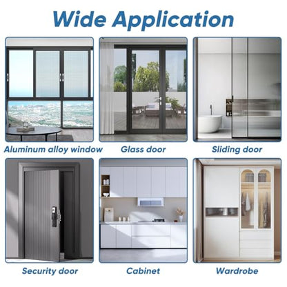 YoleShy 33 Ft Brush Weather Stripping Door Seal Strong Self-Adhesive Weather Stripping Window Seal Soundproofing Windproof Dustproof 0.35 in Wide x 0.6 in Thick, Grey - size: 0.35 x 0.6 inches