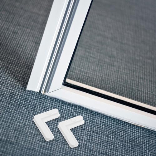 10PCS Plastic Corner Bracket,L Bracket Joint Window Screen Frame Corners for Braces Screen Door Fixed Angle Window Tool