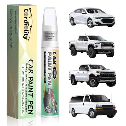 Car Touch Up Paint Summit/Olympic/Interstellar White(GAZ/WA8624/50U/50) for Chevrolet, Color Accurate Car Scratch Repair Remover Pen Fix Auto Paint Chips and Nicks - color: Summit/Olympic/Interstellar White(GAZ/WA8624/50U/50)for All Models