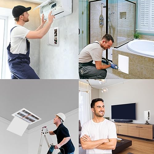 Morvat Access Panel 6x9 Inch for Drywall & Ceiling with Door, Heavy-Duty Durable ABS Plastic & Easy Install Access Box, Wall Hole Cover Plate for Plumbing & Electrical Cables & Wiring, White, 40-Pack - size: 6x9 - 40PK