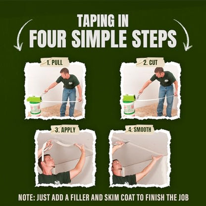 Buddy Tools TapeBuddy Drywall Taping Tool - Simplifies Drywall Banjo Taping - Reliable & Efficient Tape Dispenser for DIYers - Easy to Use - Reduces Mess and Waste