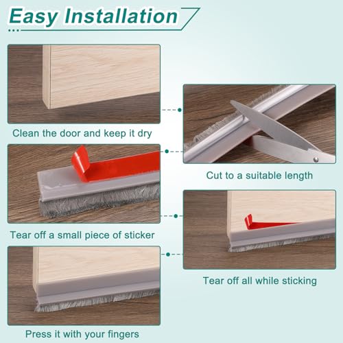 uxcell Door Sweep, 1.2" x 40", White, 1 Pcs, 1 Set, 1 Item - color: White