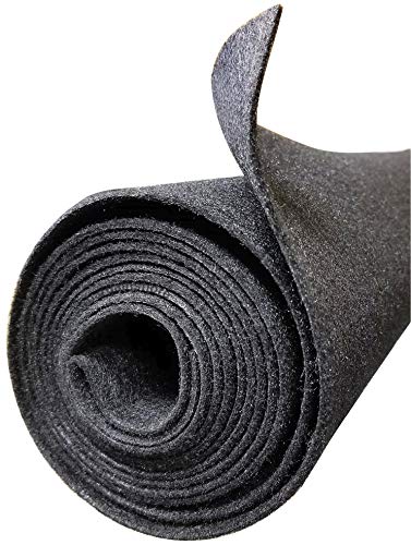 Polymat 3ft x 4ft 3'x4' Grey Charcoal Roll 1 Yard of Polymat: Multipurpose Mat use for Carpeting Subwoofers DIY Projects Shelf Lining Toolbox Lockbox Closet mat Cat Dog Pet Food Area School Classroom