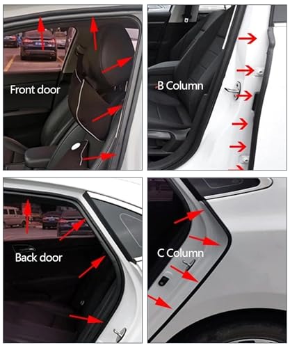 SCUARI 13Ft Automotive Weather Stripping,Car Accessories Door Rubber Seal Strip,Car Front Windshield Strip,Super Flexible Z-Shaped Rubber Cars Door Seal Strip,Suitable for Cars, RVs,Vans