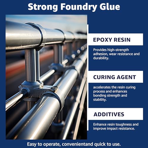 Strong Foundry Glue for Metal Repair,High Temperature Resistant Casting Repair Adhesive,Metal Repair Glue,Liquid Welding Filler for Metal Defects and Repairs 2PCS