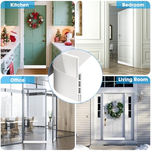 8 Pack Under Door Gap Filler (1 Meter),Under Door Draft Stopper,Windproof and Dustproof, Soundproof and Noise Reduction,Suitable for Home, Hotel, Office and Other Places(White)
